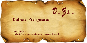 Dobos Zsigmond névjegykártya