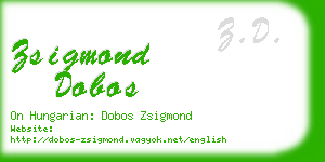 zsigmond dobos business card